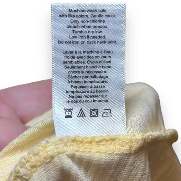 Coldwater Creek Everyday Ease Slub Tee Size Small Buttercup Yellow Tunic Top - Picture 6 of 6